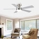 preview thumbnail 8 of 9, Kviflon 46" Low Profile Ceiling Fan with Light and Remote 3 Color Temperature Dimmiable LED,Powerful Airflow,DC Motor