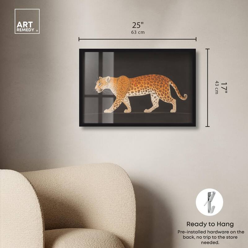 Golden Leopard Shadowbox by Art Remedy