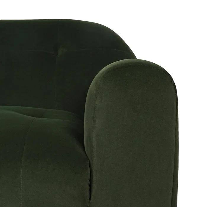 Roomfitters Oversized Modern Lounge Chair with Rounded Arms and Tufted Backrest for Living Room or Office, Olive Green