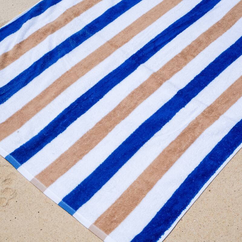 Arkwright Cabo Cabana 4-Piece Oversized Striped Beach Towel Set - 30x70