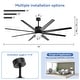 preview thumbnail 18 of 128, Sofucor 52/66/72/76/84Inch Large Ceiling Fan with Dimmable LED Light ,Remote&APP Control,8 Blades for Large Living Room,Porch