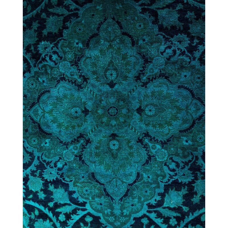 Fine Vibrance One-of-a-Kind Hand-Knotted Area Rug - Navy, 6' 1" x 8' 10" - 6' 1" x 8' 10"