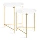 preview thumbnail 58 of 99, Kate and Laurel Ulani Nesting Tables (Set of 2) 2 Piece - White/Gold