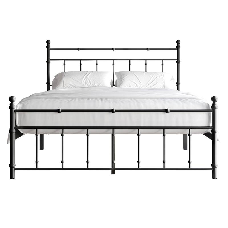 CraftPorch Victoria Style Metal Platform Bed - Black - Twin