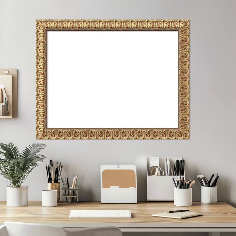 Amanti Art Florentine Gold Framed Dry Erase Magnetic Board