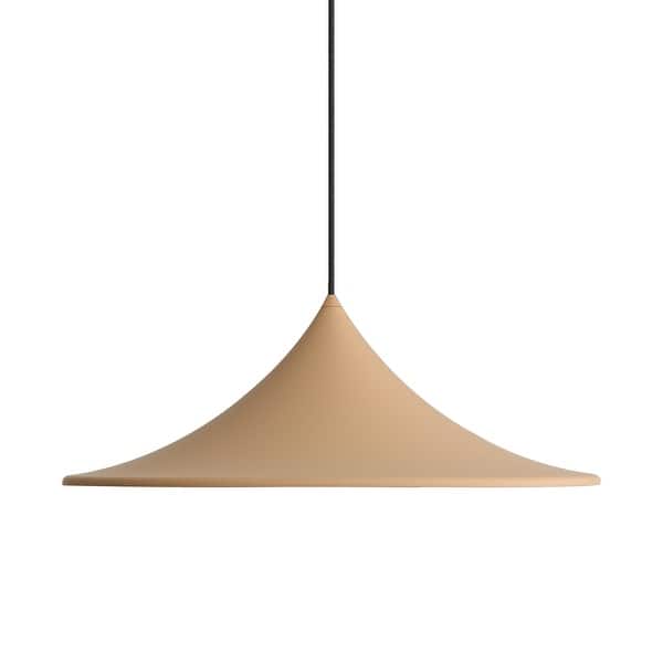 slide 2 of 4, Golden Lighting Vistara 1-light 20in Pendant in Latte - Bronze