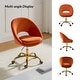 preview thumbnail 7 of 8, HULALA HOME Ramona Modern Velvet Height Adjustable 360 Swivel Task Chair with Metal Base