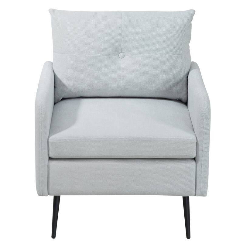 Chenille Armchair, 28" W Single Sofa Chair for Living Room & Bedroom, Modern Lounge Chair Upholstered Reading Chair