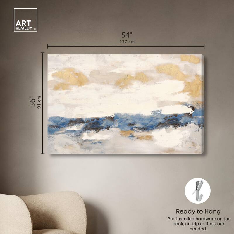 Mountain Mist Canvas Digital Abstract Art by Art Remedy, Gallery Wrapped