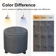 preview thumbnail 29 of 49, Adeco Faux Leather Round Storage Ottoman with Tufted