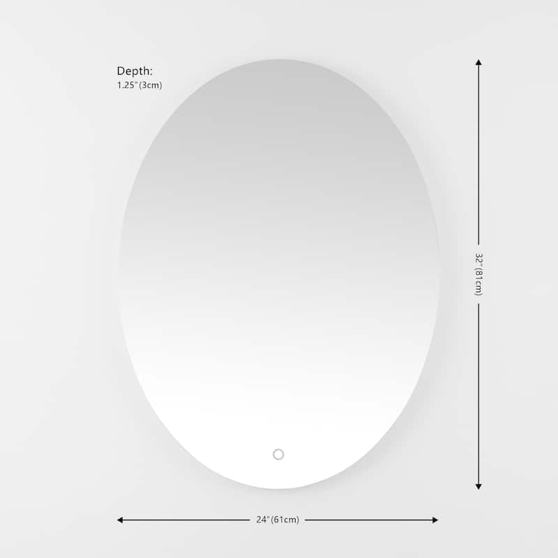 SAFAVIEH Home Nolan 24" LED Vanity Mirror - White