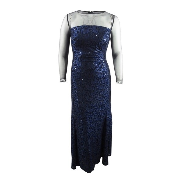 navy blue tahari dress