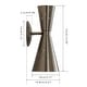 preview thumbnail 12 of 25, Rennnsan 2-Light Modern Industrial Cone Vanity Light in Brass/ Nickel