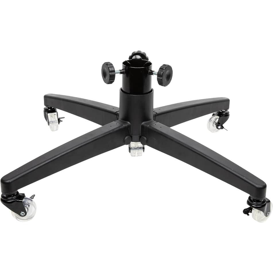 Rolling Christmas Tree Stand for up to 9 Foot Artificial Trees - Heavy-Duty Artificial Xmas Tree Stand Base - Black