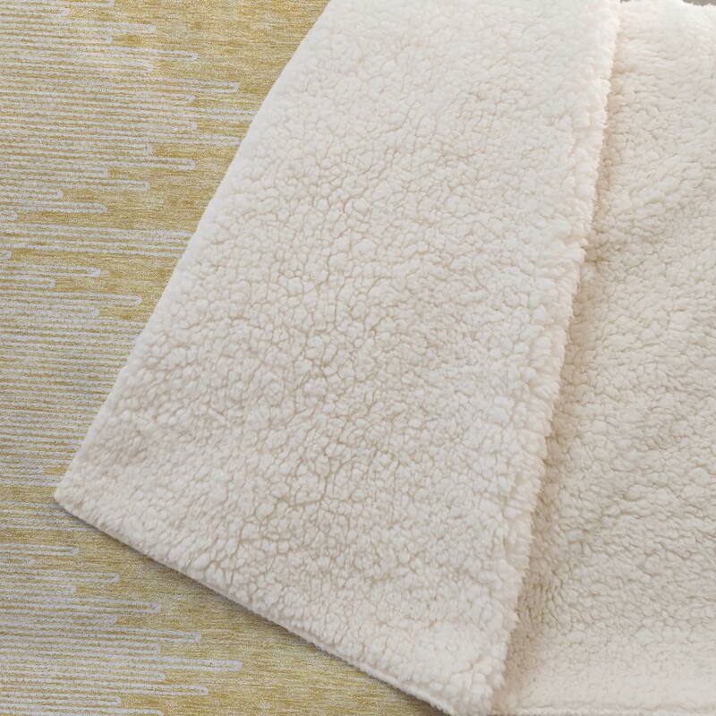 Premium Machine Washable Boho Moroccan Sherpa Throw Blanket