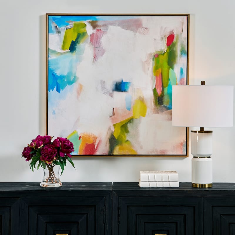 'Dream of Isles' Solid Wood Framed Abstract Art by Van Fossan