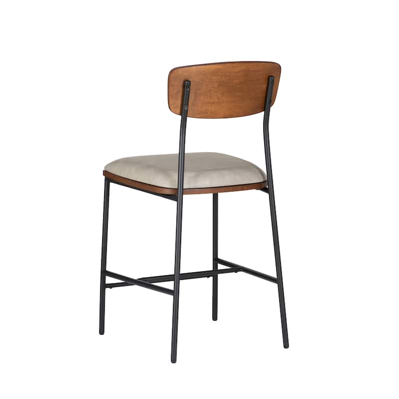Lowrey Metal Faux Leather 25-Inch Counter Stool