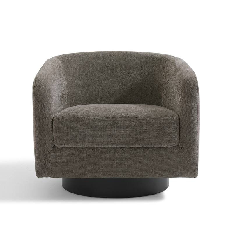 Modern Upholstered Barrel Chair Swivel Accent Chair for Living Room
