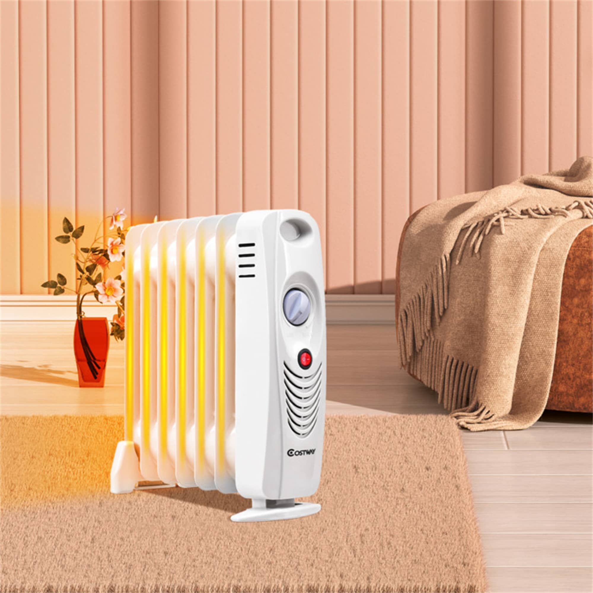 Mini Portable Electric Oil-Filled Radiator Heater Bed Bath