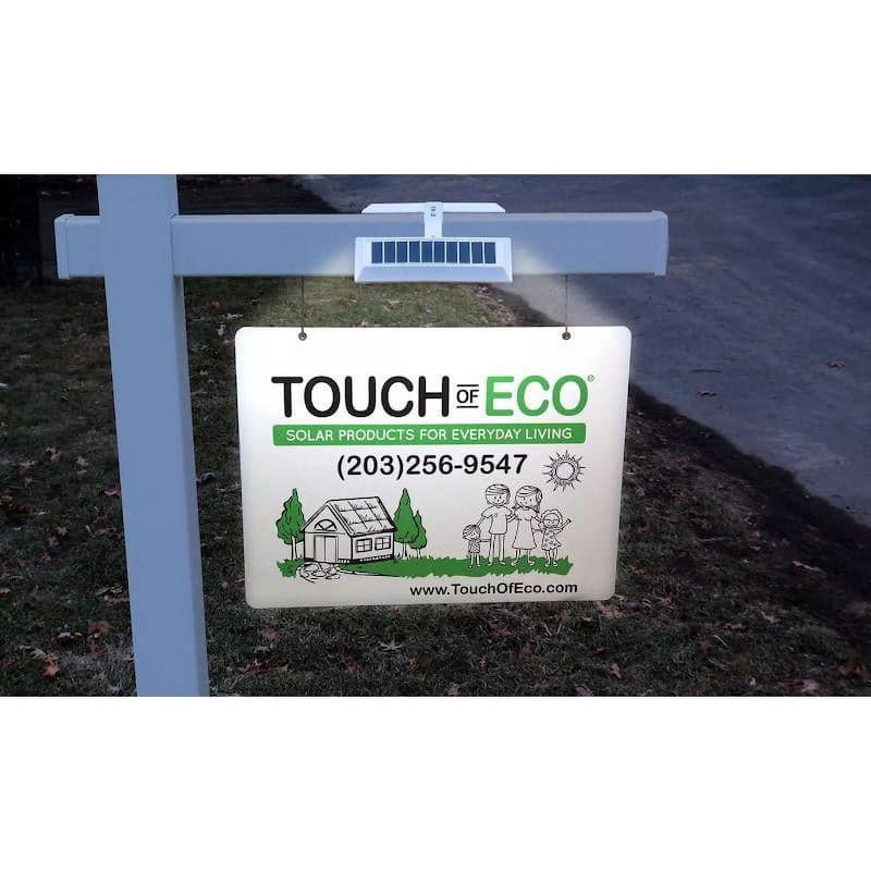 Solar Dual Sided LED Outdoor Sign/Post Accent Light - For Real Estate Signs, Business, Yard Sign Lighting - N/A