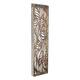 Exhart Solar Metal Filigree Wall Panel Art with Leaf Pattern, 8 x 33 Inches