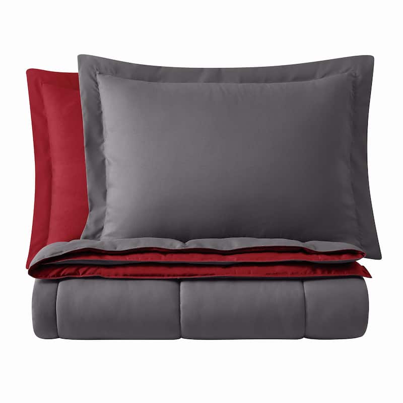 My World Solid Reversible 3-piece Comforter Set