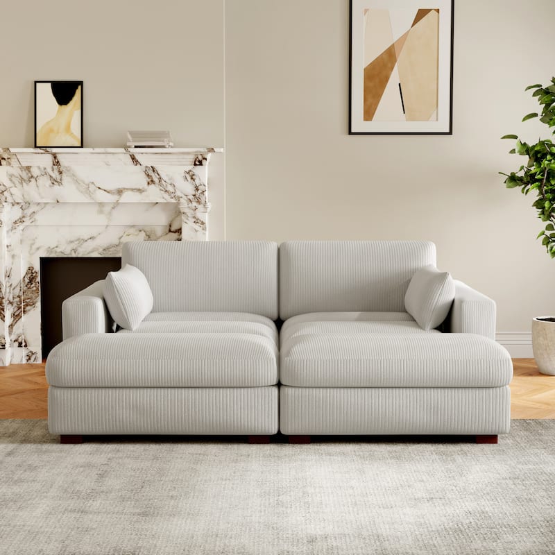 Modern Sectional Sofa Set - Sea Salt Grey Set - Symmetrical