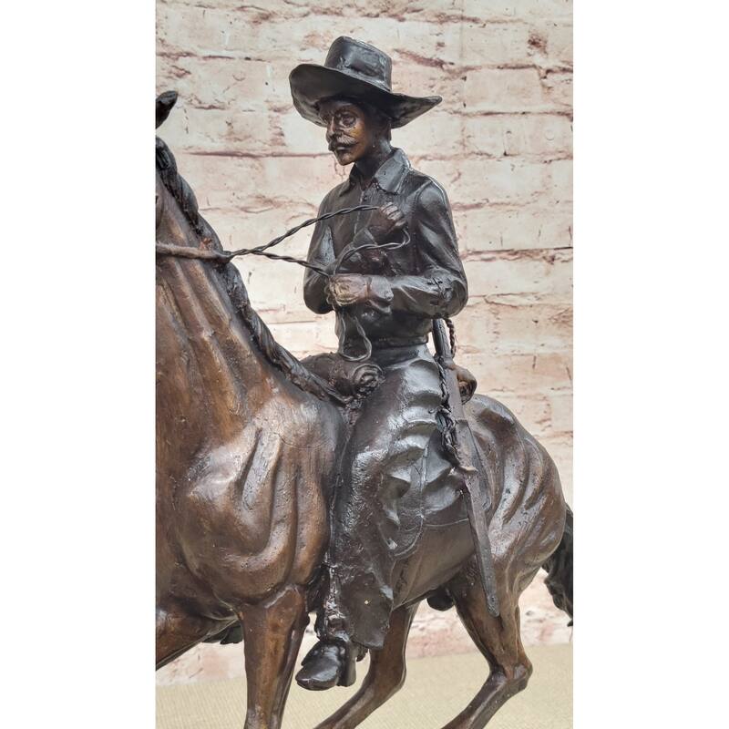 Trooper Of The Plains By Frederic Remington Bronze Statue Sculpture Western 17 Inches X 19 Inches