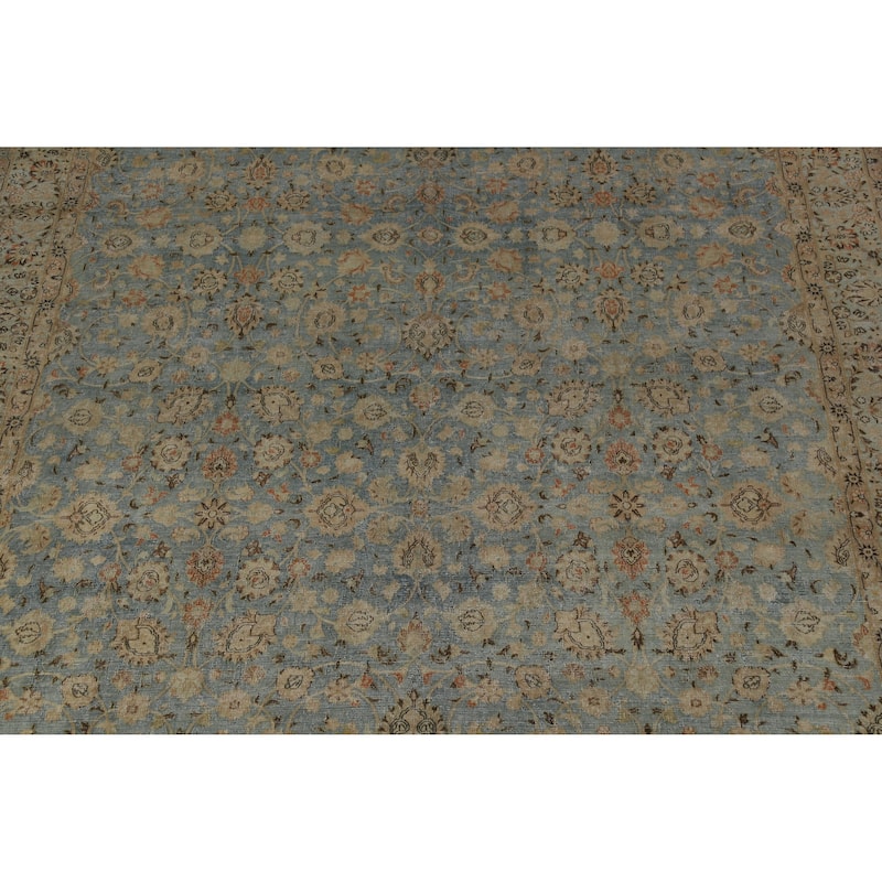 Vegetable Dye Sultanabad Persian Area Antique Rug Handmade Wool Carpet - 9'6" x 12'8"