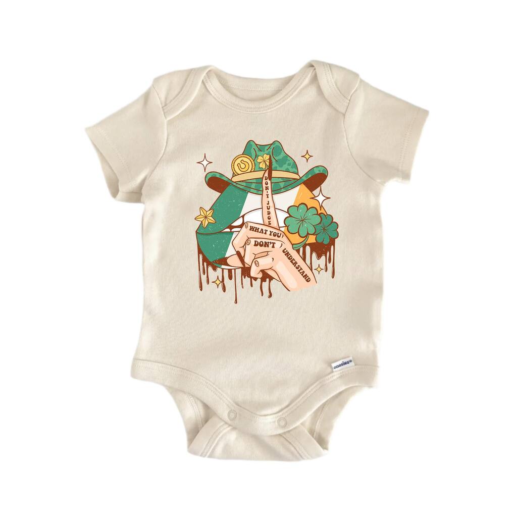 Don't Judge Irish St. Patrick's Day - Baby Boy Girl Clothes Bodysuit Funny Cute