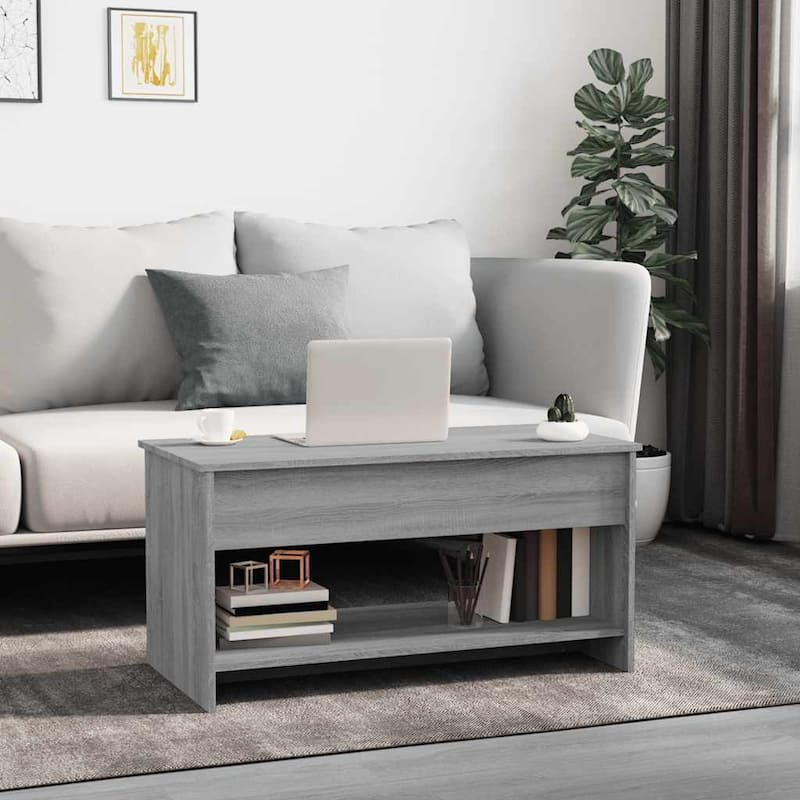 vidaXL Coffee Table Lift Top End Table Accent Side Sofa Table Engineered Wood - 40.2" x 19.7" x 20.7"