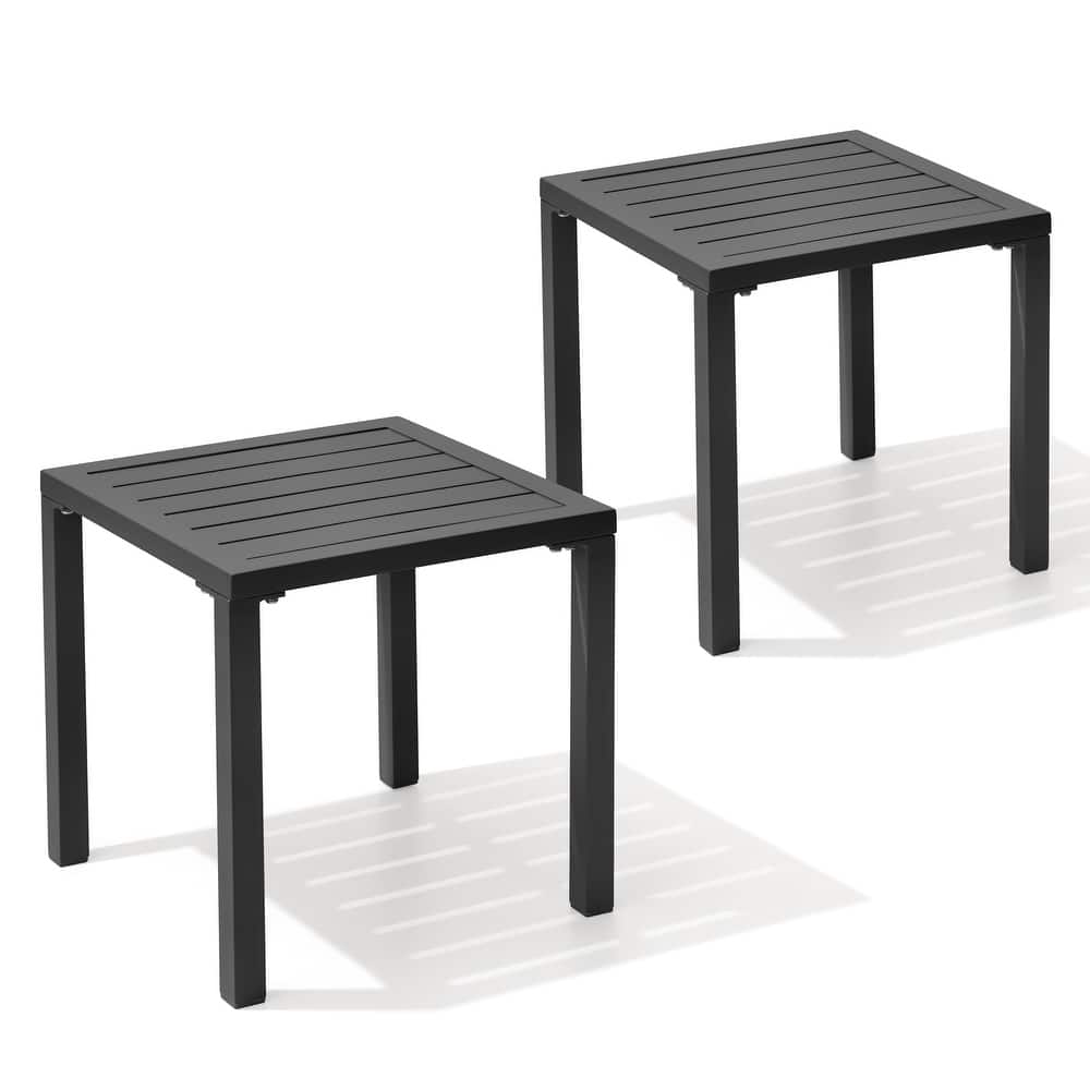 Crestlive Products Modern Square Aluminum Side Table End Table
