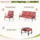 MAISON ARTS 6/7-Piece Patio Conversation Sets, Sofa Set with 2/4 x Single Chairs, 1 x 3-seater Sofa and Coffee Table/Ottomans