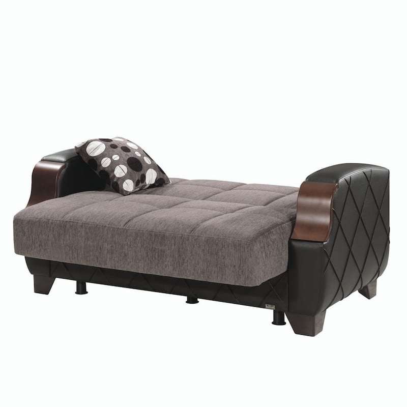 Collection Upholstered Convertible Loveseat With Storage
