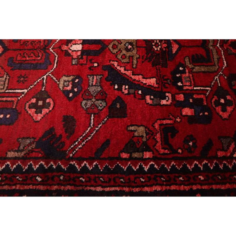 ECARPETGALLERY Hand-knotted Andelz Red Wool Rug - 3'5 x 10'2