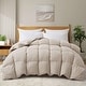 preview thumbnail 16 of 72, Medium Warmth All Season 600 Fill Power White Goose Feather Down Comforter Duvet Insert Cal King (108"x94") - Heavyweight Cream