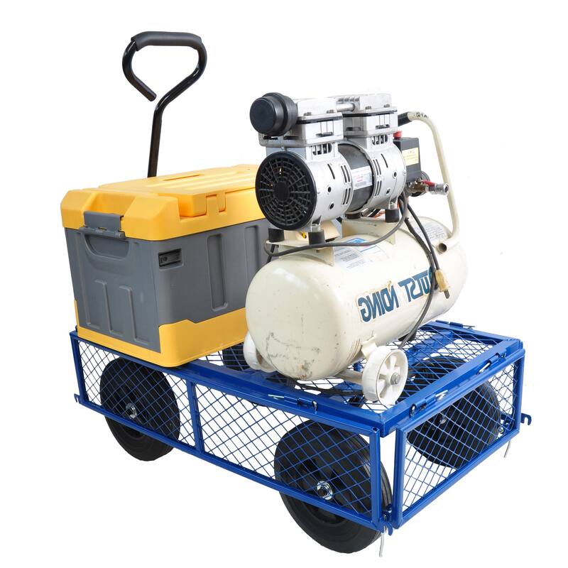 Anmytek Heavy Duty Steel Mesh Utility Wagon with Removable Sides 880 lbs Capacity Garden Cart