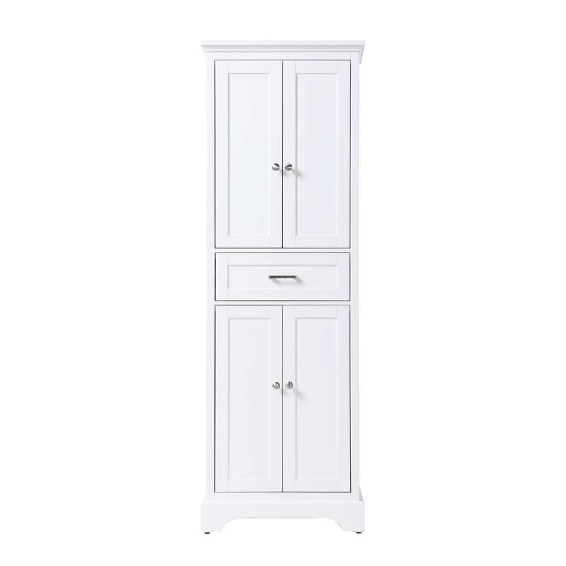Peregrine Bath Storage Cabinet (16-28 In.) - White - 24"