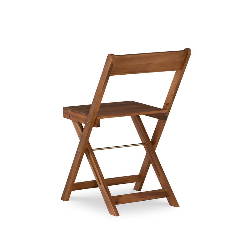 Linon Seacrest Brown Three Piece Square Table Set