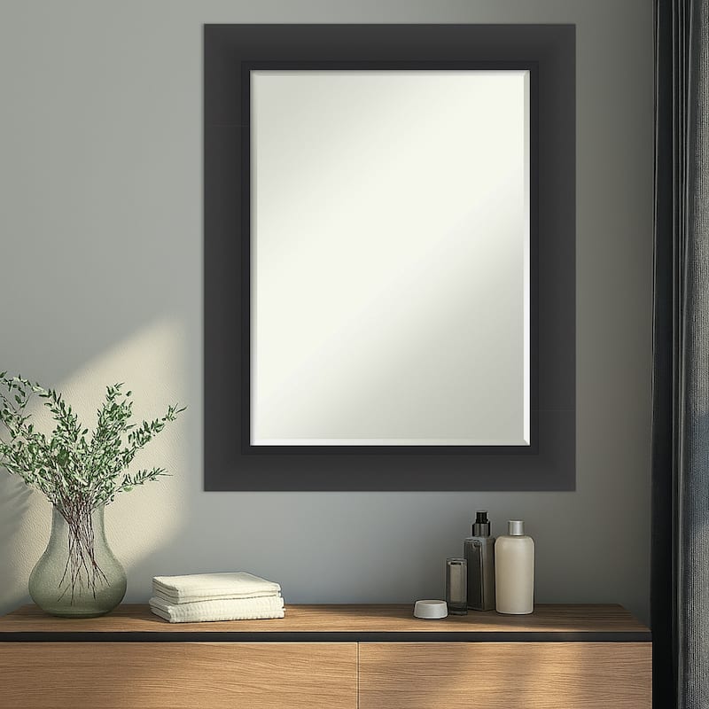 Sloped Half-Inch-Bevel Framed Wall Mirror