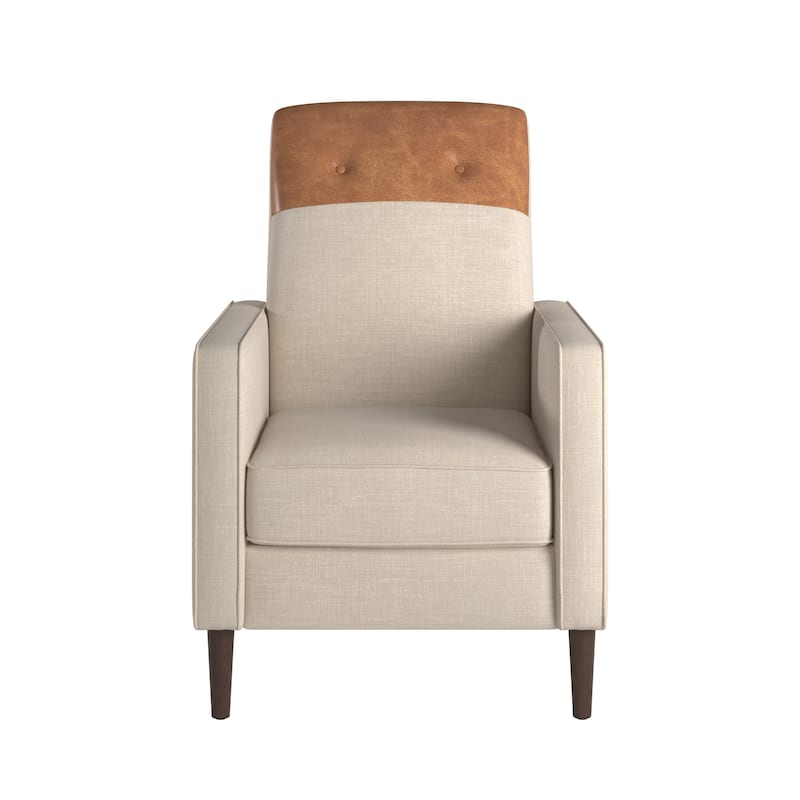 Leo Two-tone Push-back Recliner Chair by iNSPIRE Q Classic