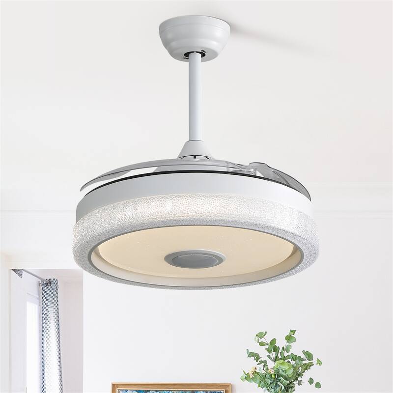 Modern Invisible Ceiling Fan - White