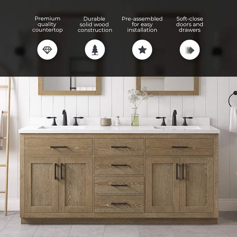 OVE Bailey Bathroom Vanity with Power Bar
