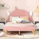 preview thumbnail 2 of 6, Unicorn Wooden Full Size Platform Bed with Unicorn Shape Headboard
