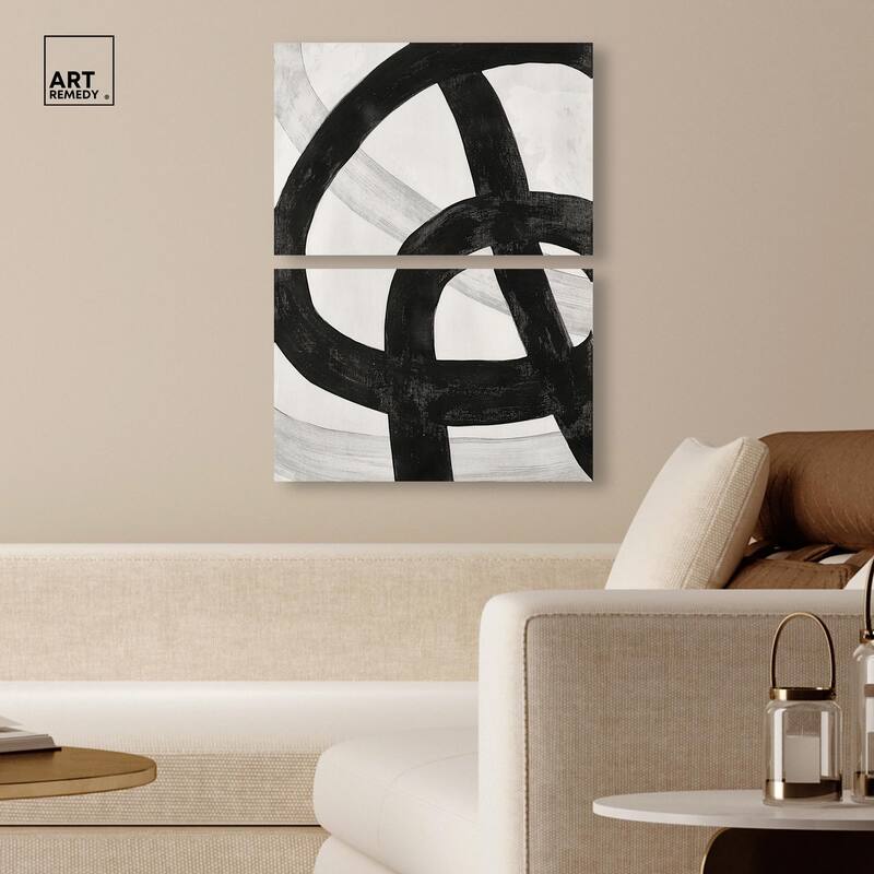 Infinite Loop II Canvas Set of 2 by Art Remedy, Gallery Wrapped