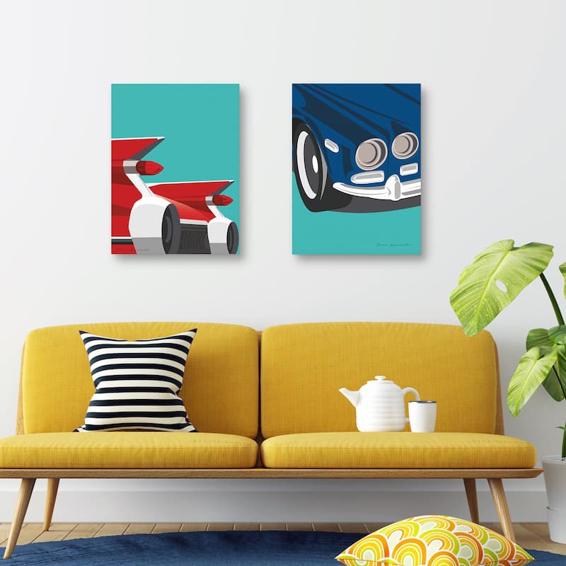 Vintage Car I, Vintage Car IV by Omar Escalante Canvas Art Prints