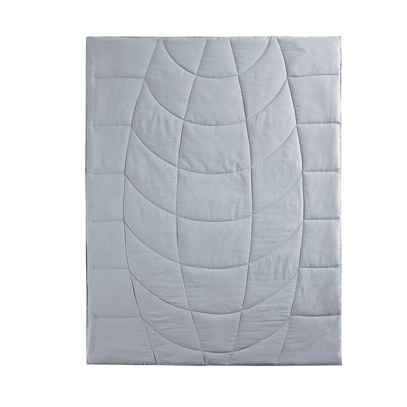 Quilted Ergonomic Design Throw Blanket 50" x 70" Grey