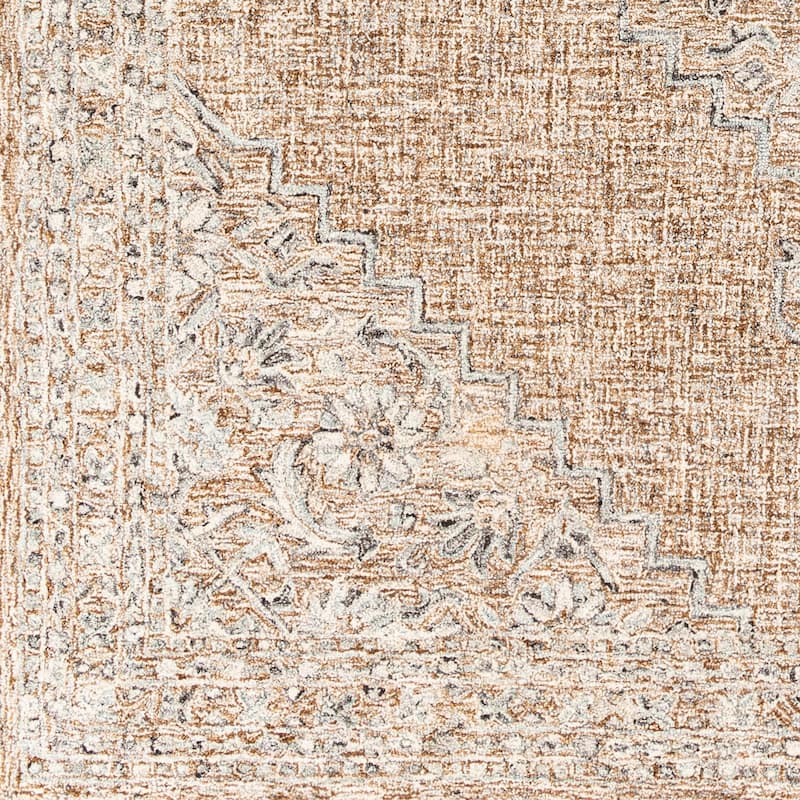 Pihu Handmade Traditional Medallion Wool Blend Area Rug