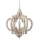 preview thumbnail 6 of 15, Oaks Aura 6-Light Rustic Wood Chandelier Farmhouse Shabby Chic Chandeliers for Dining Room Wood Pendant Light