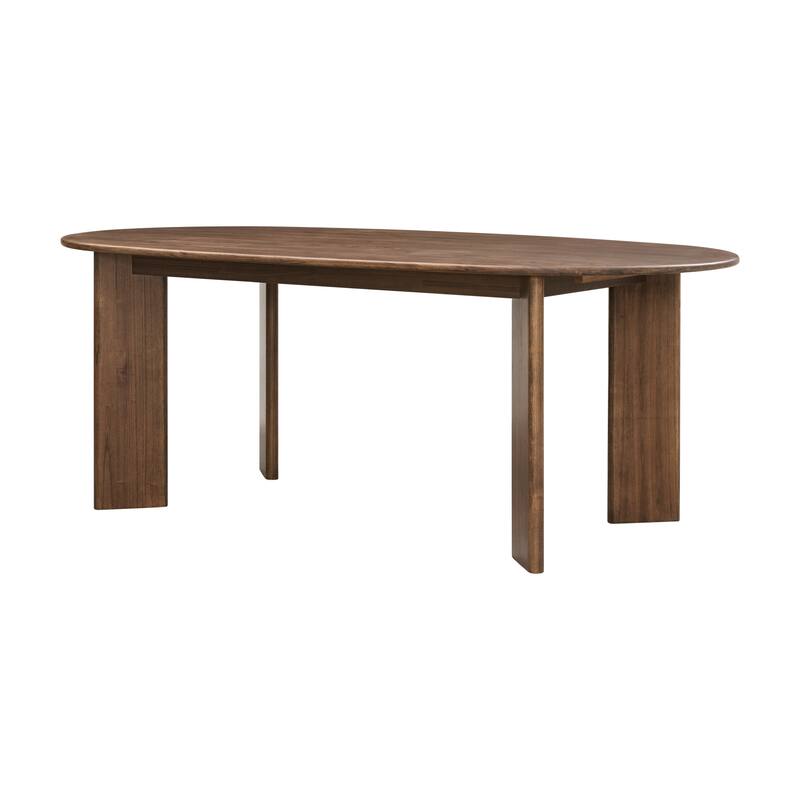 NPD Furniture Drego 79 Inch Oval Dining Table - Dark Walnut
